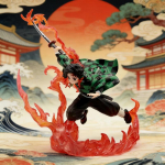 Anime Tanjiro Kamado Lahingukuju Kyojuro Rengoku Versioon Karbis Tegevuskujud Kogutav PVC Mudel Kaunistus &Uuml;llatuskingitused