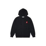 Comme des Gar&ccedil;ons PLAY (NAISTE) COMME des GARCONS PLAY T&otilde;mblukuga Kapuutsiga Dressipluus Punase Pere S&uuml;damega 'Must' Naiste AZ-T293-051-1 L black