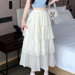 V&otilde;rgustikud Midiseelikud Naistele Puhas armsad astmelised printsessi suve vintage prantsuse stiilis Fairycore Elegantne kihiline volangidega koogiseelik S