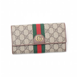 Gucci rahakott Ophidia Kolm p&otilde;rsakest tr&uuml;kitud kulunud logo triibuline pael pikk klapp l&otilde;uendist lapitehnika mees ja naine paarimudel beež pruun pruun