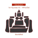 Hyundai i10 2025 - 2025 jaoks Libisemisvastane ukseava topsihoidja matt ukse soonematt libisemisvastased matid alustallad auto siseaksessuaarid black