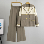Naiste Mood Vabaaja Kevad S&uuml;gis V&auml;rviplokk Tr&uuml;kiga Pikkade Varrukatega POLO Kaelusega P&uuml;ksid P&uuml;ksid Kost&uuml;&uuml;mid Size: One Size khaki