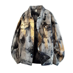 Kevad Meeste Retro Must Hall Denim Jakk Meeste Mood Pesitud Mitmetaskuline Vabaaja Mantlid Meeste Vintage Denim Joped XXXL black