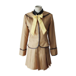 Unisex cosplay kost&uuml;&uuml;m Kamisama Kiss f&auml;nnidele Nanami Momozono koolivorm Costume Set(No Wig),S beige