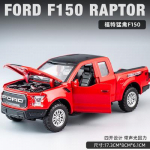 1:32 Ford Raptor F150 Pikap Sulamist Auto Mudel Die-cast Metallist M&auml;nguasi Maastikuautod Auto Mudeli Kollektsioon Heli ja Valgus Laste Kingitus punane