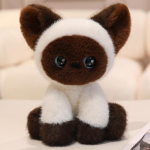 Kawaii Kassi Pl&uuml;&uuml;sm&auml;nguasjad Armas Joonisfilm Siiami Kass Pehme Nukk Armas Kass Kallistuspadi S&uuml;nnip&auml;evakingitus 24cm pruun