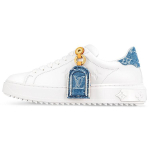 LOUIS VUITTON Time Out Lehma Nahast Madalad Tennised Rula Kingad Naiste Valge Sinine 1ACHU9 37 sinine