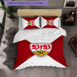 VfB Stuttgart Teemaline Voodipesu 3-osaline Tekikoti Komplekt Dekoratiivne Voodipesu Teismeliste Toa Kodu Kaunistamiseks 140cm*200cm
