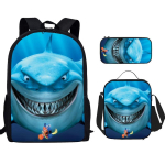 P&otilde;hjakala Prindiga Laste Koolikoti Komplekt Klassidele 3-4 Vastupidav Oxfordi Kangas Ergonoomilised &Otilde;larihmad 3-osaline Komplekt Pliiatsiga Backpack: 17 inches