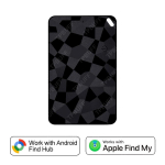 4-pakiline Android juhtmevaba laadimine J&auml;lgimiskoht Rahakotituvastaja Kaart Veekindel GPS-lokaator T&ouml;&ouml;tab rakendusega Google Find My Tag Black-1pcs black