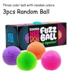 Needoh Fuzz Ball Stressiteenid 3 tk Minikompaktne leevendusmeelelahutusm&auml;nguasi Venitatav The Groovy Glob Ball Kohevate Pallidega M&auml;nguasi