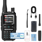 Kahepakend Baofeng UV-5R Mini 5W raadioaparaate | Bluetooth kanalite s&uuml;nkroniseerimine + NOAA tormiteated | Type-C laetav h&auml;daolukordadeks USB Plug
