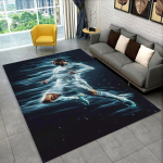 CR7 Kits Ronaldo Jalgpallit&auml;ht Vaip M&auml;ngutoa Magamistoa Elutoa Diivani Kodu Kaunistuseks, Lasteala Vaip Libisemiskindel P&otilde;randamatt Kingitus 100cm x 150cm