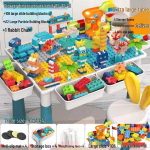Mitmeotstarbeline suurte osakestega ehitusplokkide laud lastele: Haridusm&auml;nguasi poistele, t&uuml;drukutele ja beebidele Multifunctional Building Blocks