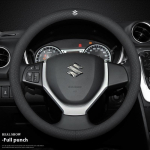 Auto nahast ventileeriv libisemisvastane rooliratta kate Suzuki S-Cross Swift SX4 Vitara Jimny Grand-Vitara Baleno Ciaz Samurai jaoks black