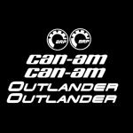 30cm*22cm Klassikaline CAN-AM TEAM Outlander Maverick LOGO BRP KLEEBIS KLEEBISEMBLI P&auml;ikesekaitse Veekindel Autokleebised Auto Kohandatud valge