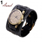 Fantastiline vanaaegne kvarts-analoogk&auml;epael, vabaaja meeste k&auml;ev&otilde;ruga k&auml;ekell must