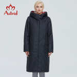 Jope Astrid Paks pikk lahtine talvine soe kaamel Puuvillane mantel Tuulekindel kontorinaise riided XXL must