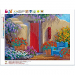 Huacani teemanttikandid 5D DIY teemantmaaling lilledega uksepilt kivikividest t&auml;is teemant j&otilde;ulukingitus koju 30*40 cm