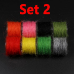 8Spools Color Mix Fox Car Hair k&auml;rbse sidumiseks Streamer Bait Fish Naturaalne peenkiudne k&auml;rbse sidumismaterjal