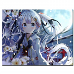 5D DIY T&auml;is&uuml;mmargune teemantmaal Anime T&uuml;druku Kuu &Ouml;&ouml; Tikand Ristpistes Maalimine Kodukaunistus 20X30CM