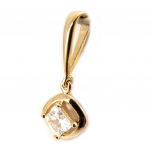 Les Tr&eacute;sors De Lily [C4567] - Pendentif Plaqu&eacute; Or 'S&eacute;r&eacute;nit&eacute;' Blanc dor&eacute; - 5x12 mm kuld