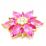 Les Tr&eacute;sors De Lily [G7626] &ndash; roosa Flora kullatud ripats Heleroosa