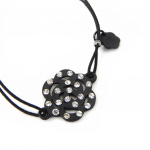 Les Tr&eacute;sors De Lily [G8744] - Bracelet Cr&eacute;ateur 'Cam&eacute;lia' noir must