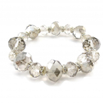 Les Tr&eacute;sors De Lily [J0604] - Bracelet Cr&eacute;ateur 'Sissi' gris fum&eacute; hall