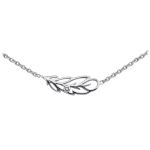 Altesse [L0179] &ndash; valge 'Leaf' h&otilde;bedane kaelakee h&otilde;be