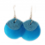 Les Tr&eacute;sors De Lily [L5191] - Boucles Cr&eacute;ateur 'Kilimanjaro' turquoise t&uuml;rkiissinine