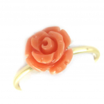 Bague plaqu&eacute; or 'Rosa Romantica' orange dor&eacute; 52 kuld