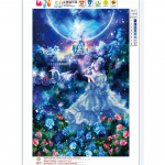 HUACAN &uuml;mmargune puur 5D Teemantmaal Ristpistes Haldjas Teemanttikandid K&auml;sitsi valmistatud Kingitus Teemantmosaiikt&uuml;druk Seinakunst 30*40 cm