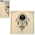 Les Tr&eacute;sors De Lily [Q2187] - Must beež 'Boho' puuvillane padjakate (dream & love- Dreamcatcher) - 40x40 cm beež