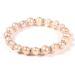 Naiste p&auml;rlitest k&auml;ev&otilde;ru kunstp&auml;rl pulmapeoks kleit riided ehted 19cm roosa