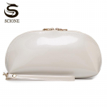 SCIONE naiste k&auml;es hoidev lakknahast litrid 2020, uus kestakujuline Sweet Lady rahakott 10cm*4.5cm*19.5cm valge