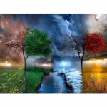 T&auml;ielik 5D Teemantmaal Four Seasons Scenery Teemanttikandid T&auml;ielik ristpistes Kodukaunistus K&auml;sitsi valmistatud kingitus 20x30cm