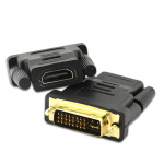 DVI-I kahe lingiga 24+5 kontaktiga isane HDMI standardne emane adapter Pro DVI-HDMI konverter must