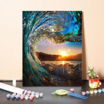 DIY maalimine numbrite j&auml;rgi Digitaalne &otilde;limaal Hobid Kodukaunistamine Kunst Numbrite maalimine K&auml;sit&ouml;&ouml; 40x50cm no frame