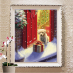 Teemantmaal T&auml;isruudukujuline kodukaunistus Ristpistes tikandid Loom K&auml;sitsi valmistatud kingitus Full Round 20X30CM