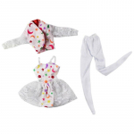 Tantsukost&uuml;&uuml;mi komplekt Barbie nukkudele R&otilde;ivad Mantel Kleit P&uuml;ksid T&auml;ht Kuu Peokleidid Riided Barbie nuku aksessuaarid 1/6 valge