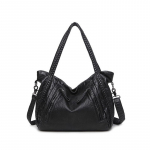 Suur pehmest PU-nahast kott Naiste k&auml;ekotid Naistele Ristkehaga kotid Naiste &otilde;lakotid Naistele suur k&auml;ekott S must