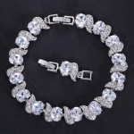 WWJ tippkvaliteetsed uimastatavad naiste moeehted selge valge kuupmeetri tsirkooniumoksiidist k&auml;ev&otilde;ru valge