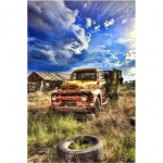 5D DIY Teemantv&auml;rvimine Mahaj&auml;etud auto ristpistete komplekt Mosaiik Teemanttikandid Roos T&auml;is&uuml;mmargune/ruudukujuline puur Kodukaunistus Round 20x30cm