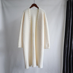 Uus Luksuslik Faux Mink Velvet naiste s&uuml;giskampsun kardigan mantel Korea vaba pikkade varrukatega p&auml;rlitega kudumid v&auml;lisr&otilde;ivad One size valge