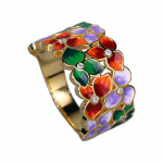 Klassikaline naiste s&otilde;rmuse v&auml;rvi lille s&otilde;rmus k&auml;sit&ouml;&ouml;na valmistatud emailiga abielus&otilde;rmus tilguti emailiga ehted jade s&otilde;rmus liblika s&otilde;rmus 6 kuld