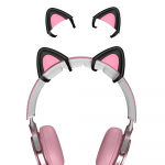 1 paar pehmeid armsaid kassik&otilde;rvu, valgeid musti, juhtmevabade m&auml;ngude jaoks. k&otilde;rvaklapid Dekoor Silikoonk&otilde;rvaklapid K&otilde;rvaklapid Dekoratsioonitarvikud