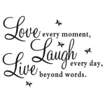 Butterfly Letter Seinakleebis Eemaldatav kleebis Kodu Magamistoa Elutuba must