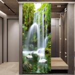 Metsa v&otilde;luraja maastik DIY ukse seinakleebised Kodukaunistus Elutuba Veranda kunst seinamaal Isekleepuv veekindel PVC-tapeet 47.5X215cmX2pcs