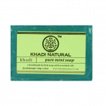 Naturaalne k&auml;sitsi valmistatud seep mentooliga: probleemsele nahale (125 g), Puhas piparm&uuml;ndiseep K&auml;sitsi valmistatud, Khadi Natural 125g
